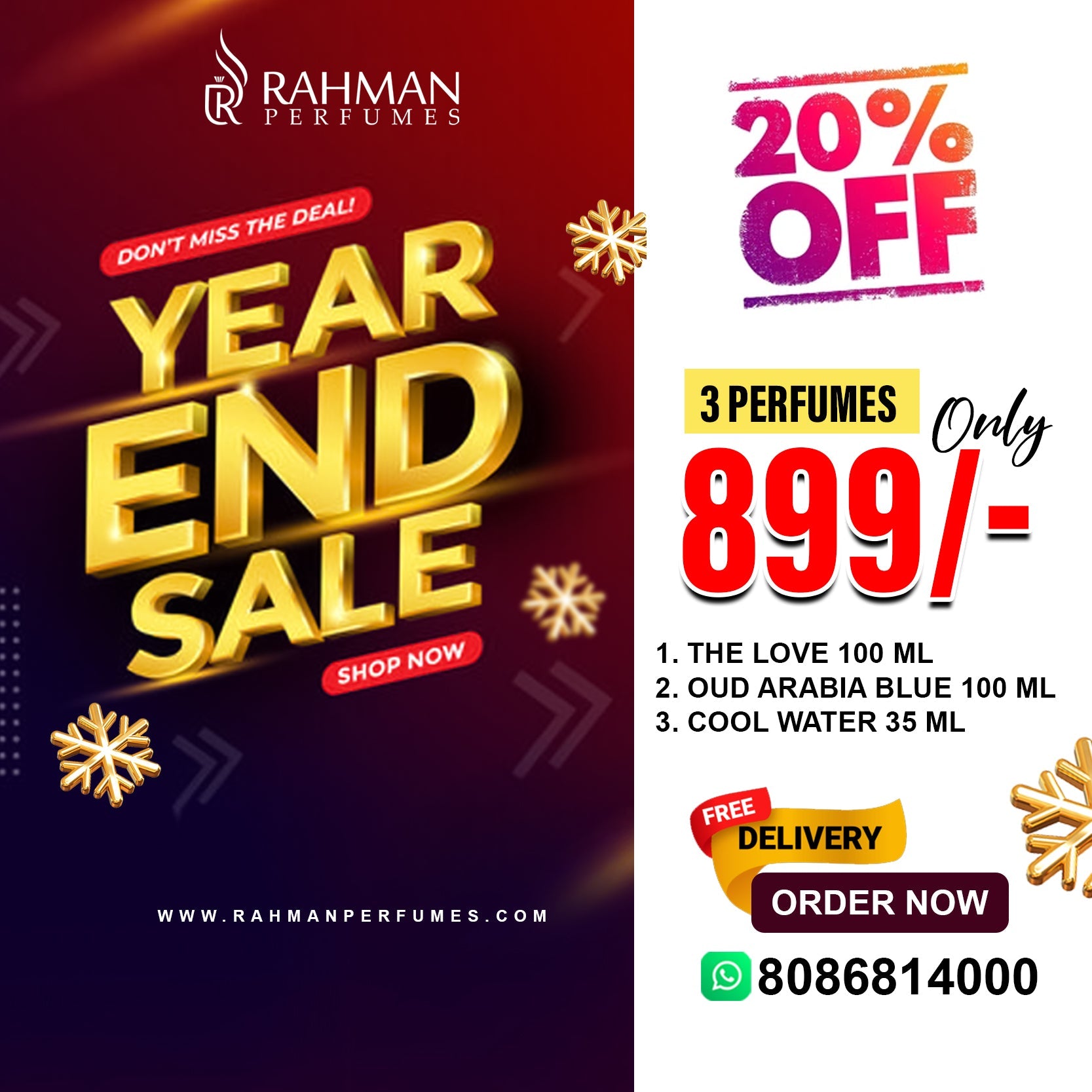 YEAR END SALE  20% OFF