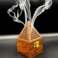 Indian Temple Shape Incense Cone Burner & Masala Incense Cones Box/Bakhoor Burner/Dhoona Box Incense Burner with Drawer