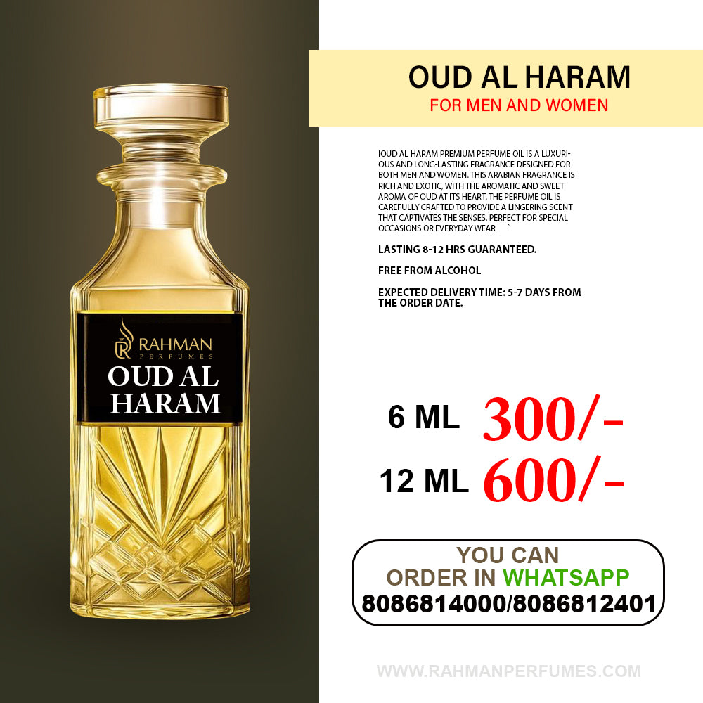 OUD Al Haram Premium Perfume Oil For Unisex